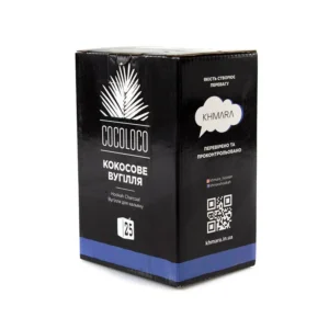 Вугілля кокосове CocoLoco 1 кг 72 кубика (25мм*25мм)